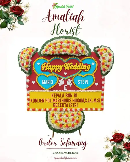 Papan Bunga Pernikahan Samida